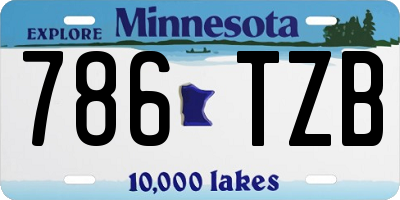 MN license plate 786TZB