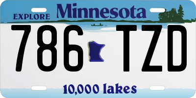MN license plate 786TZD