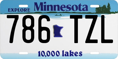 MN license plate 786TZL