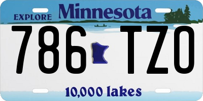 MN license plate 786TZO