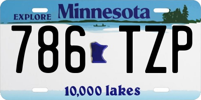 MN license plate 786TZP