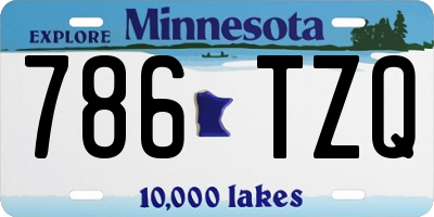 MN license plate 786TZQ