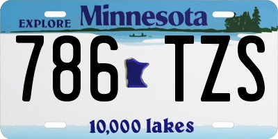 MN license plate 786TZS