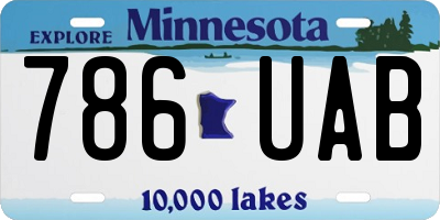 MN license plate 786UAB