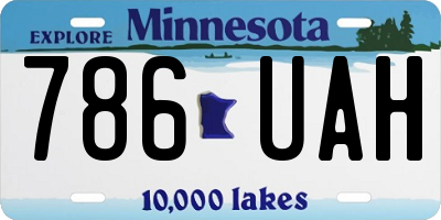 MN license plate 786UAH