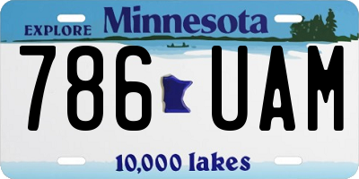 MN license plate 786UAM