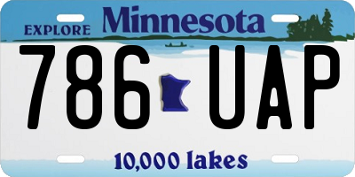 MN license plate 786UAP