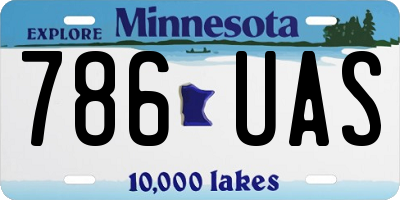 MN license plate 786UAS