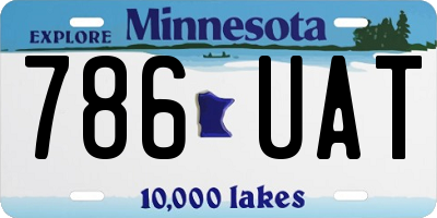 MN license plate 786UAT