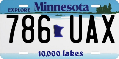 MN license plate 786UAX