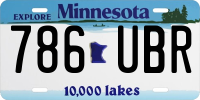 MN license plate 786UBR