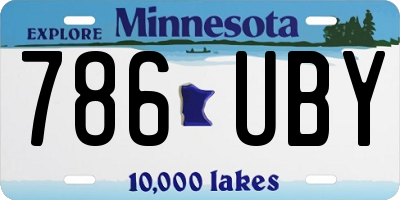 MN license plate 786UBY