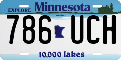 MN license plate 786UCH