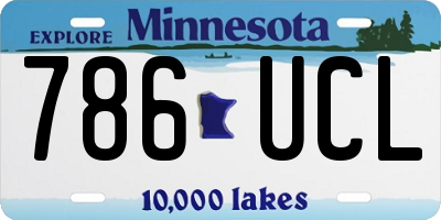 MN license plate 786UCL