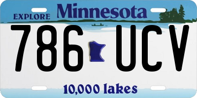 MN license plate 786UCV