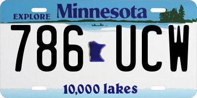 MN license plate 786UCW