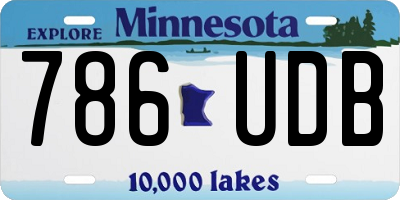 MN license plate 786UDB