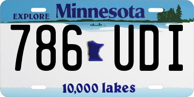MN license plate 786UDI