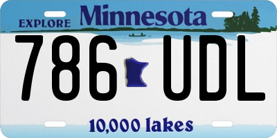 MN license plate 786UDL