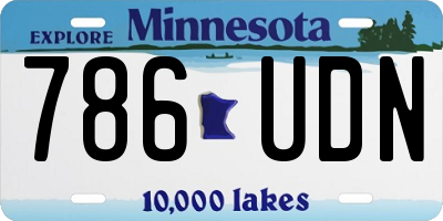 MN license plate 786UDN