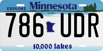 MN license plate 786UDR