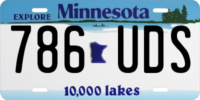 MN license plate 786UDS