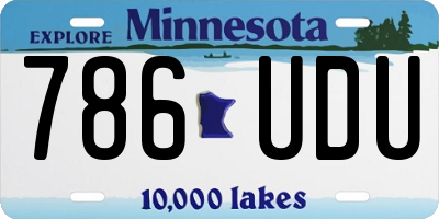 MN license plate 786UDU