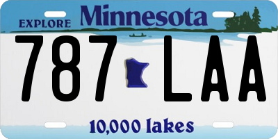 MN license plate 787LAA