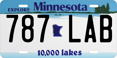 MN license plate 787LAB