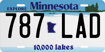 MN license plate 787LAD