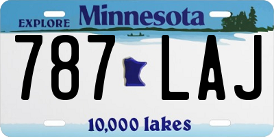 MN license plate 787LAJ