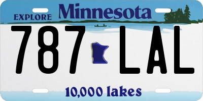 MN license plate 787LAL