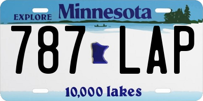 MN license plate 787LAP