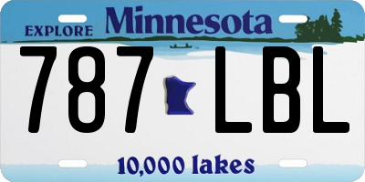 MN license plate 787LBL