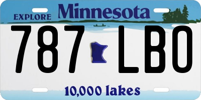 MN license plate 787LBO