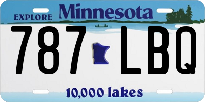 MN license plate 787LBQ