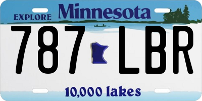 MN license plate 787LBR
