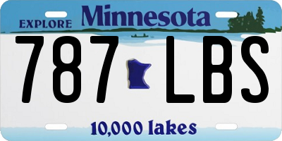 MN license plate 787LBS