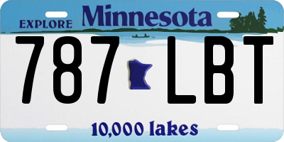 MN license plate 787LBT