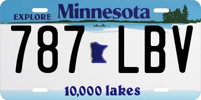 MN license plate 787LBV