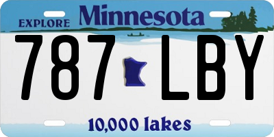 MN license plate 787LBY