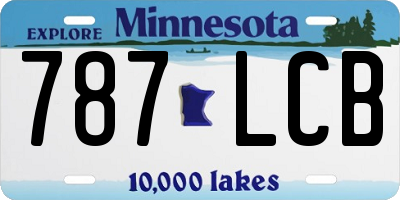 MN license plate 787LCB