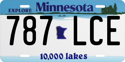 MN license plate 787LCE