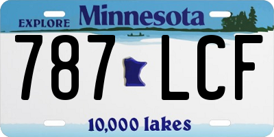 MN license plate 787LCF