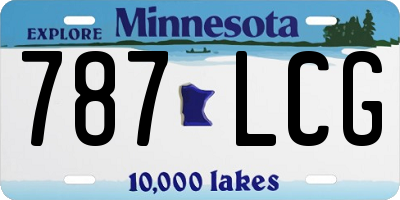 MN license plate 787LCG