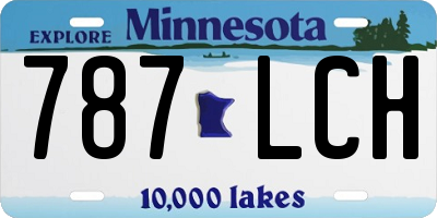 MN license plate 787LCH
