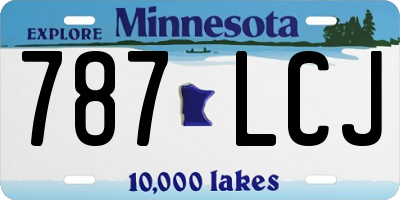 MN license plate 787LCJ
