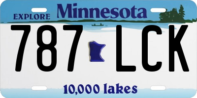 MN license plate 787LCK