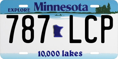 MN license plate 787LCP