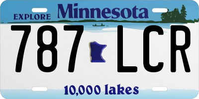 MN license plate 787LCR